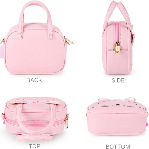 Premium PU Leather Cat Purse for Little Girls - Cute Crossbody Bag (6.8x3x5.3) - Picture 5 of 5